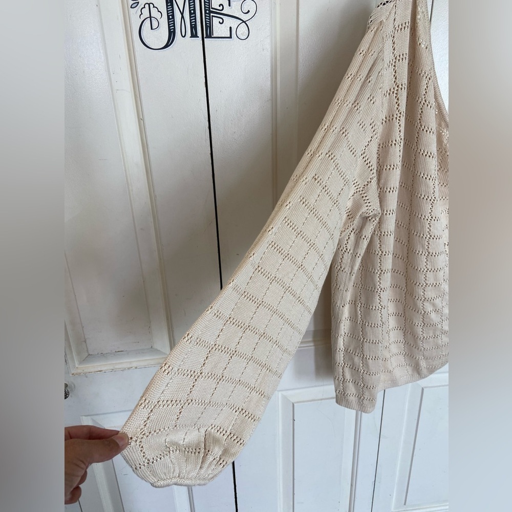 Future Collective One Shoulder Cream/Tan colored long sleeve Top sweater size 3X - Picture 3 of 10